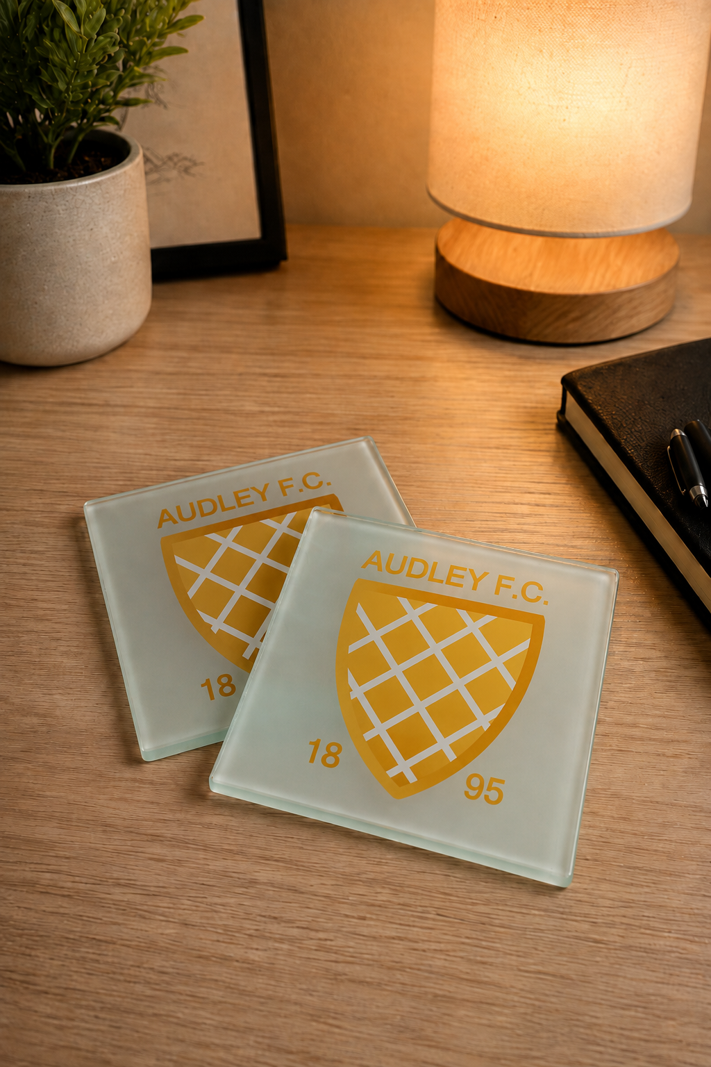 Audley FC - Glass Coasters (4)