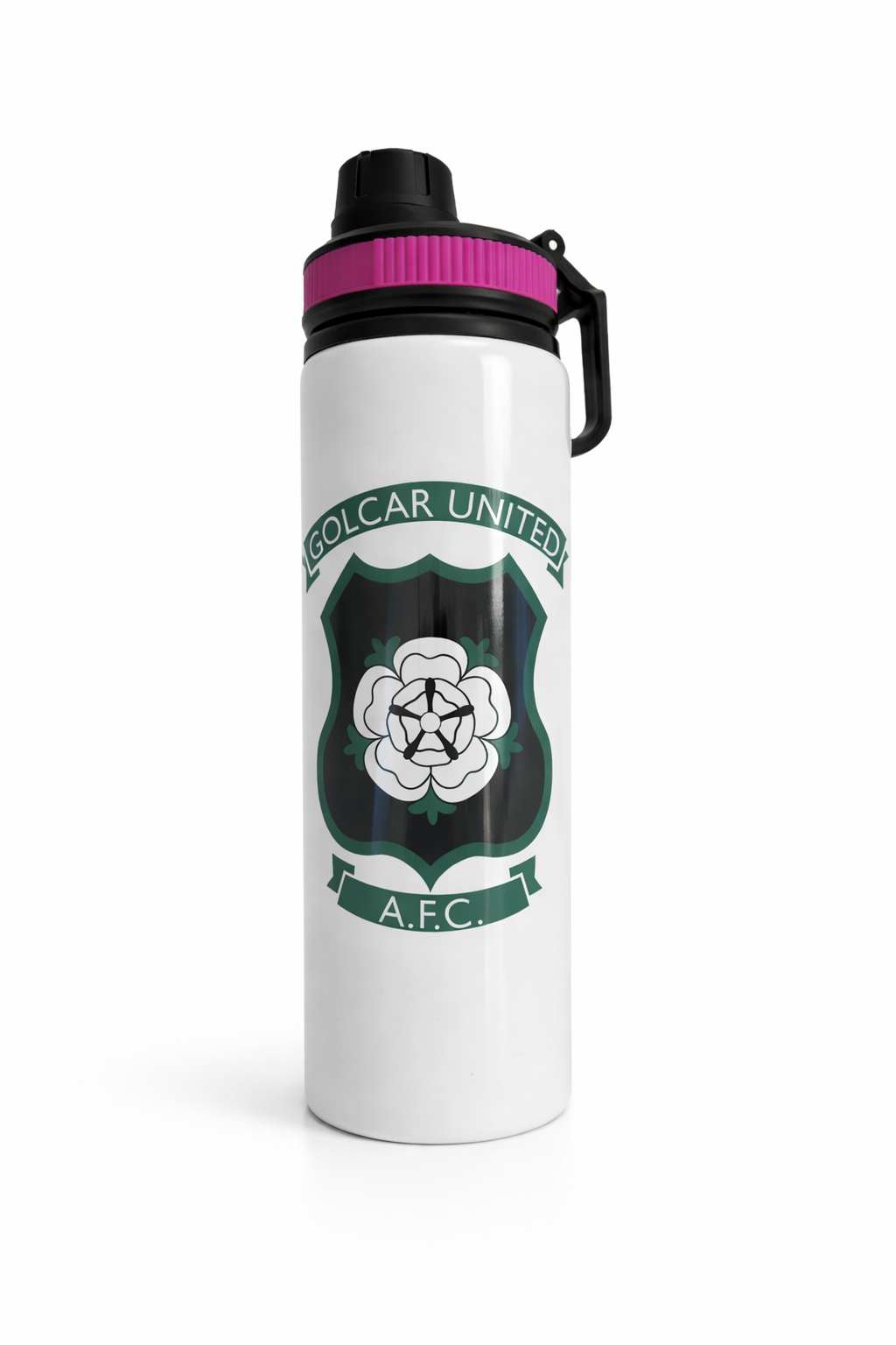 Golcar United AFC - Water Bottle Pink