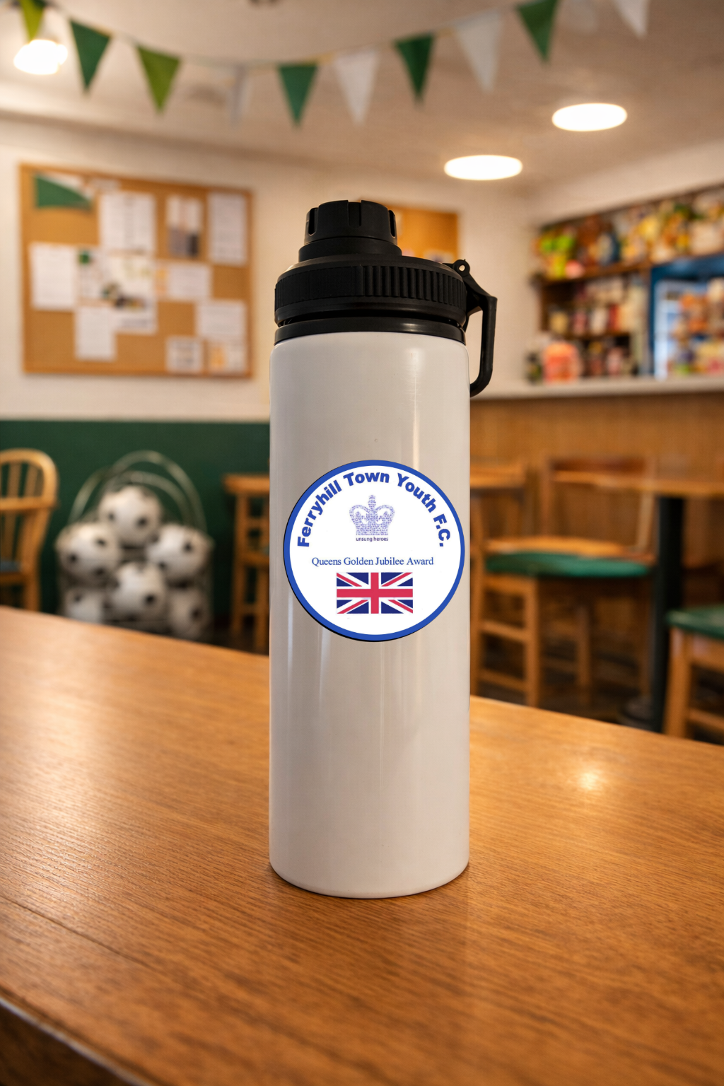 Ferryhill Town Youth FC - Water Bottle - Black