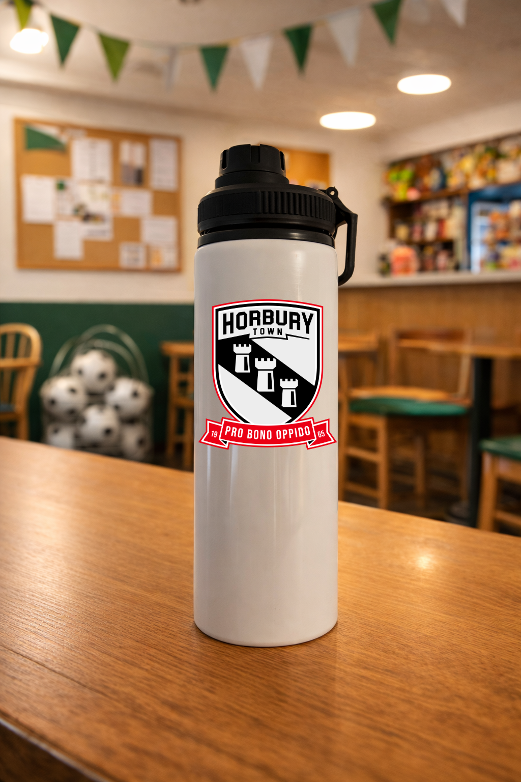 Horbury Town FC - Water Bottle - Black