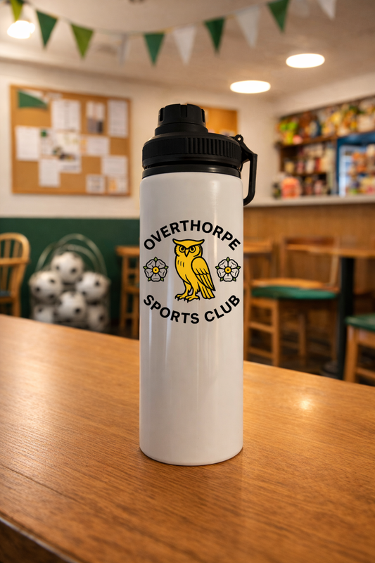 Overthorpe Sports Club FC - Water Bottle - Black