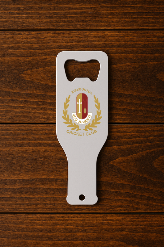 Kirkburton Cricket Club - Bottle Opener - Beer Bottle Shaped