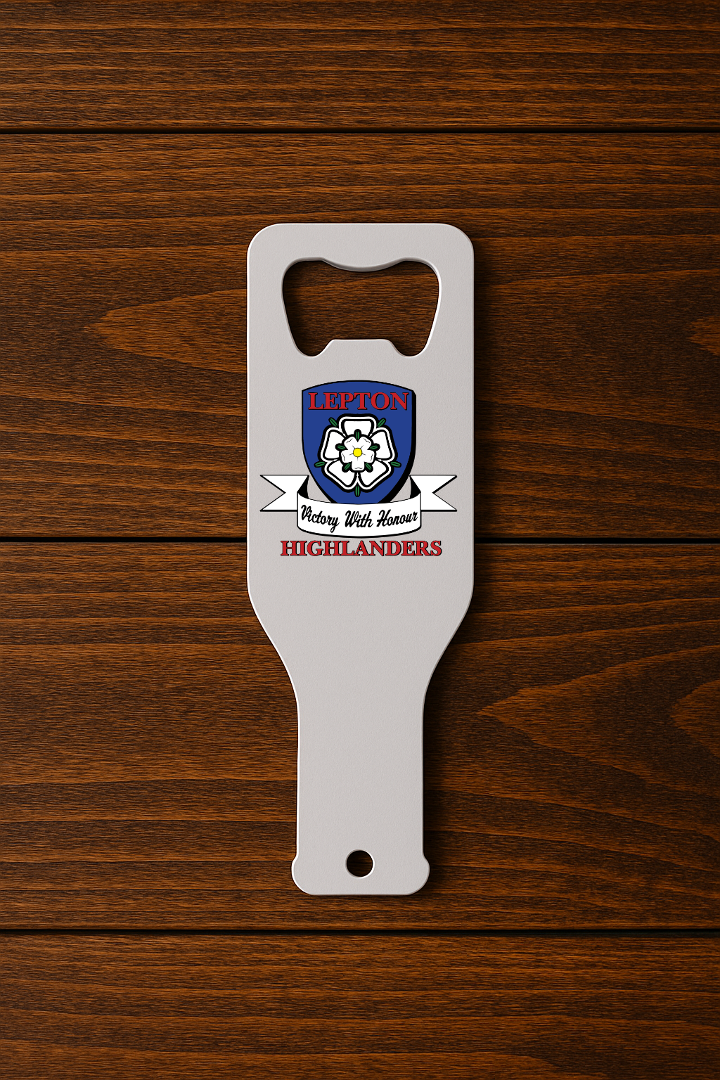 Lepton Highlanders FC, JFC, CC & SC - Bottle Opener - Beer Bottle Shaped