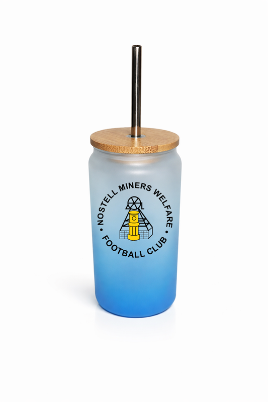 Nostell Miners Welfare FC - Bamboo Lid Glass Jar -  Sky Blue
