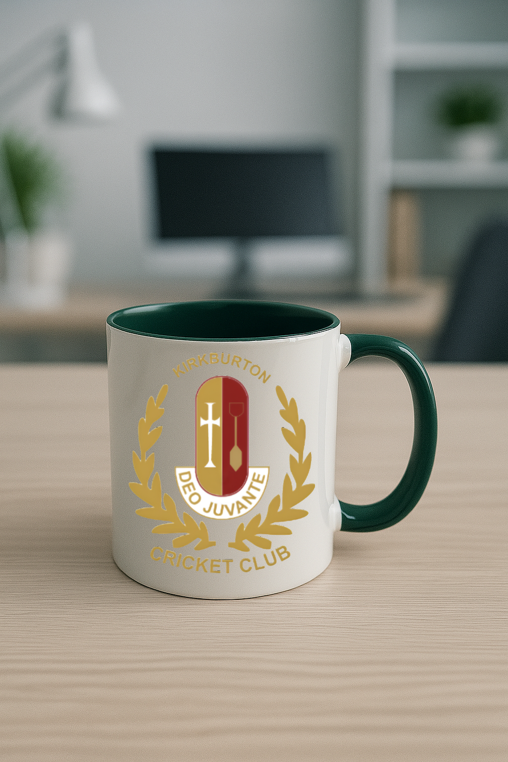 Kirkburton Cricket Club - Green Coloured Mug