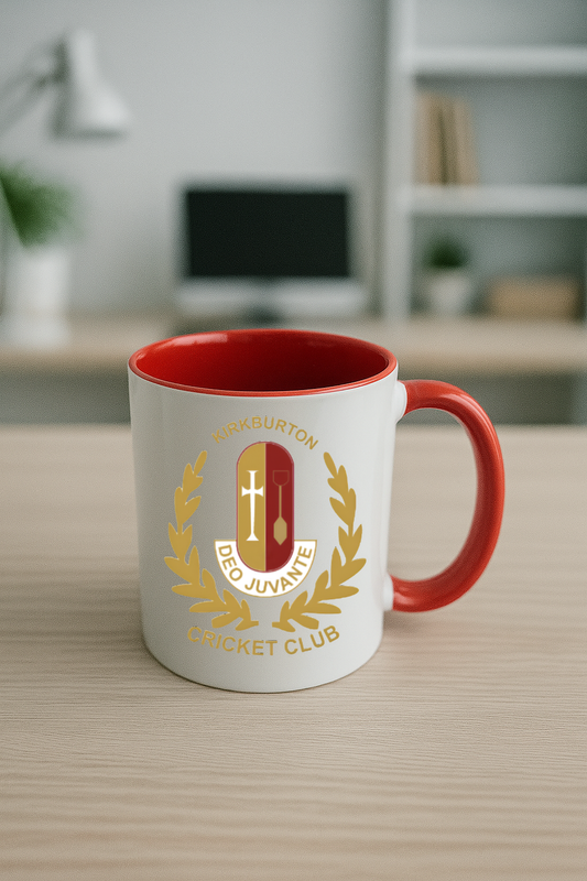 Kirkburton Cricket Club - Red Coloured Mug
