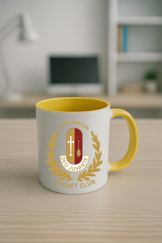 Kirkburton Cricket Club - Yellow Coloured Mug