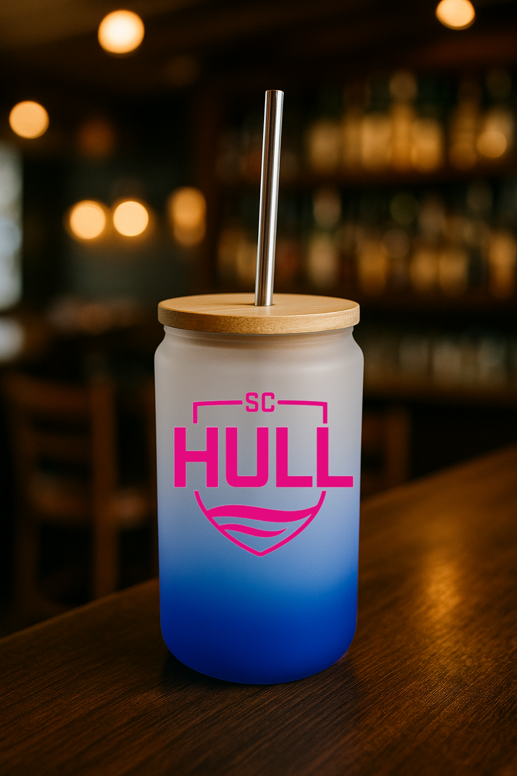 Sporting Club Hull - Bamboo Lid Glass Jar - Navy Blue