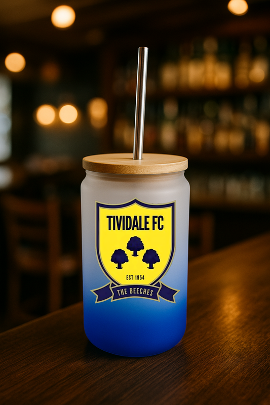 Tividale FC - Bamboo Lid Glass Jar - Navy Blue