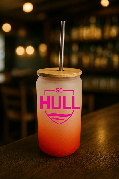 Sporting Club Hull - Bamboo Lid Glass Jar - Red
