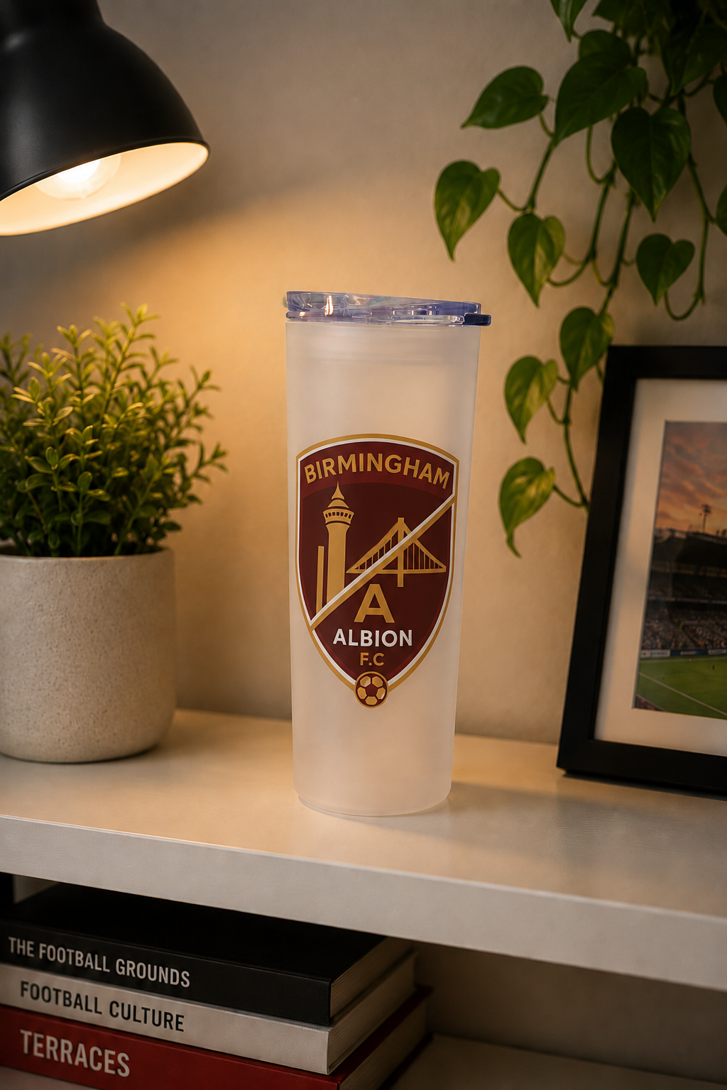 Birmingham Albion FC - Clear Frosted Glass Jar