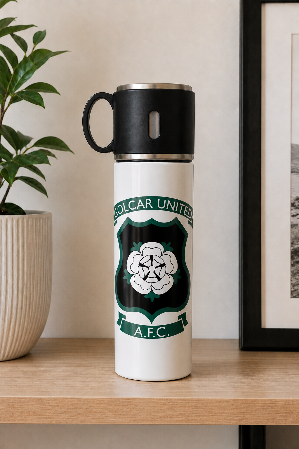 Golcar United AFC - Travel Flask With Cup Lid