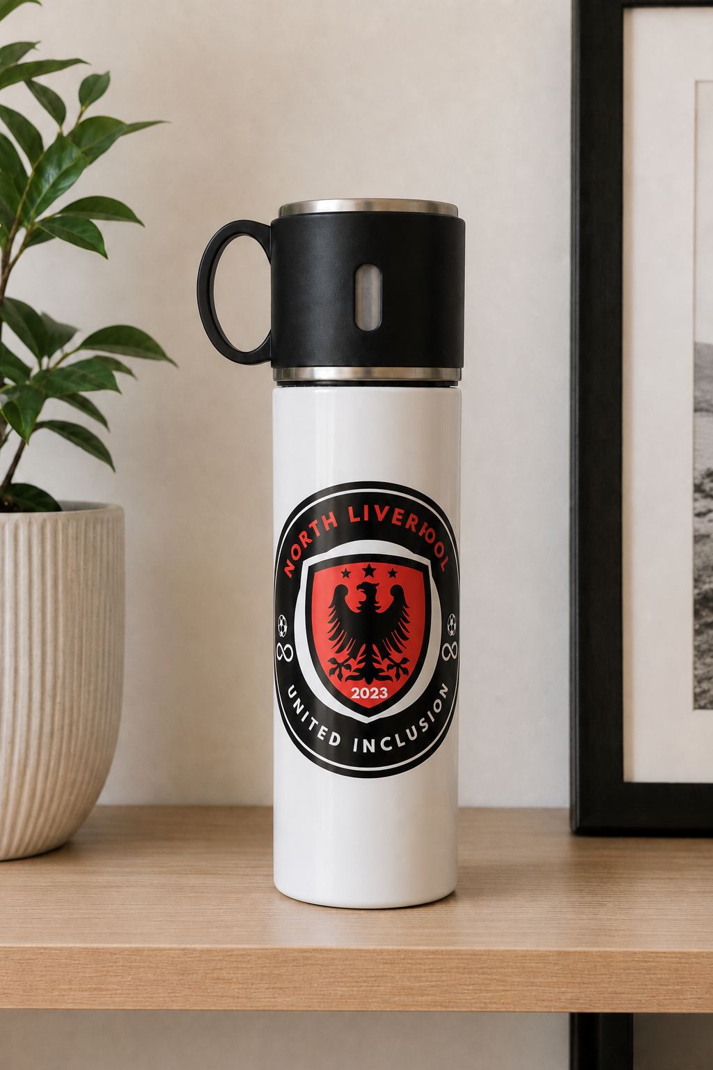 North Liverpool United Inclusion - Travel Flask With Cup Lid