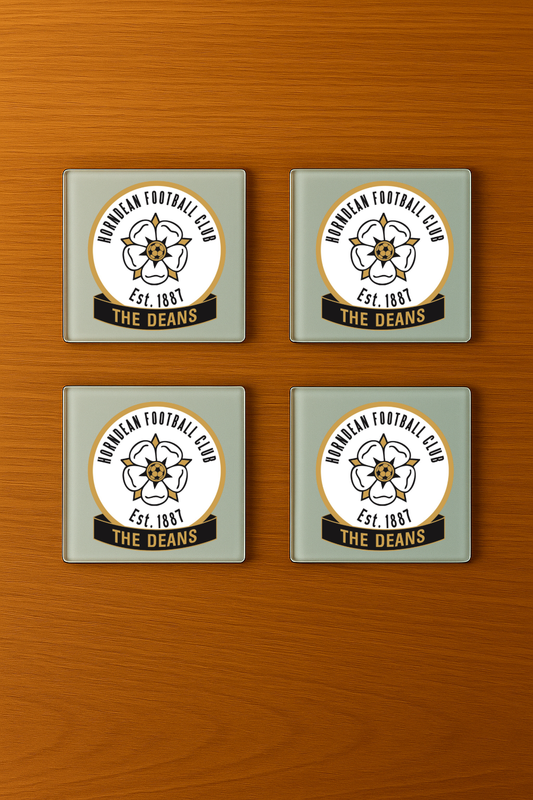 Horndean FC - Glass Coasters (4)