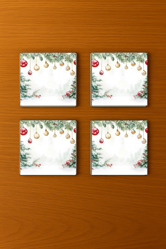 Christmas Selection - Glass Coasters (4)