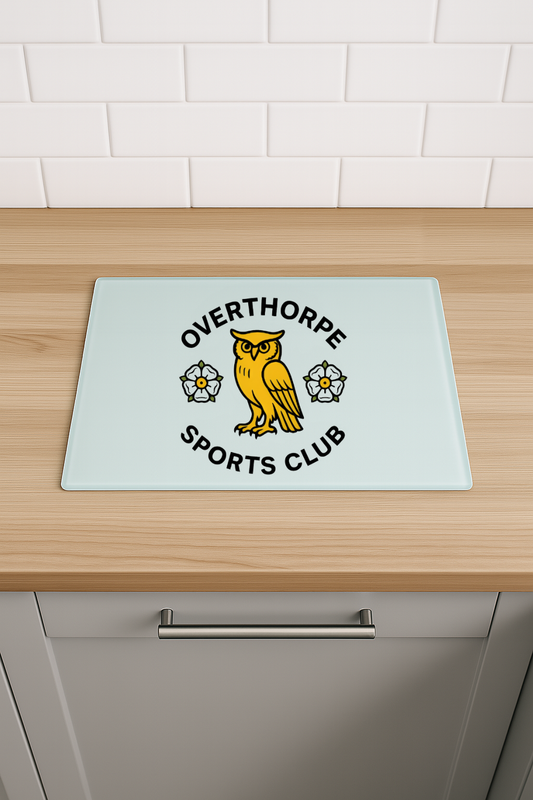 Overthorpe Sports Club FC - Chinchilla Glass Chopping Board