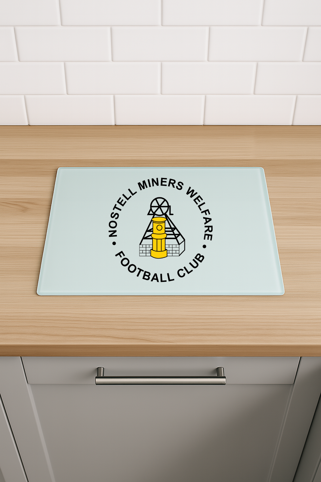 Nostell Miners Welfare FC - Chinchilla Glass Chopping Board