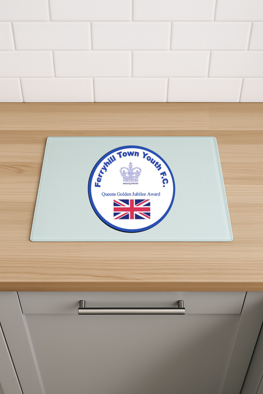 Ferryhill Town Youth FC - Chinchilla Glass Chopping Board