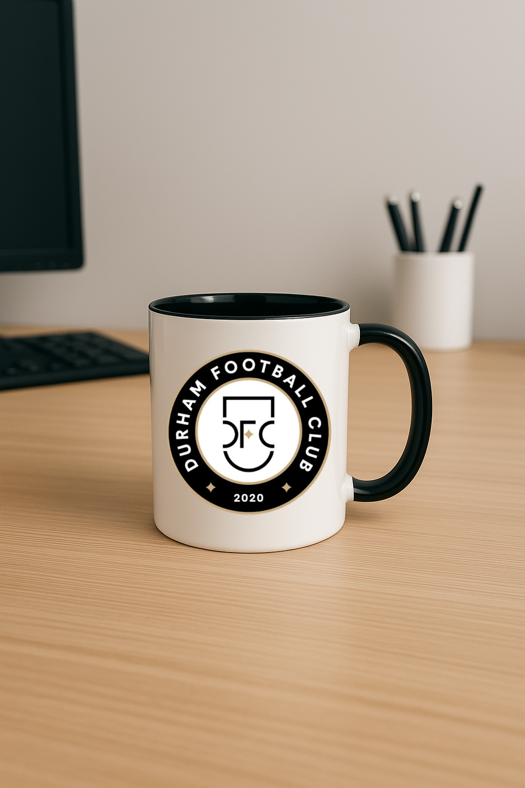 Durham FC - Black Coloured Mug