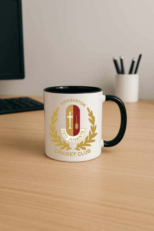 Kirkburton Cricket Club - Black Coloured Mug