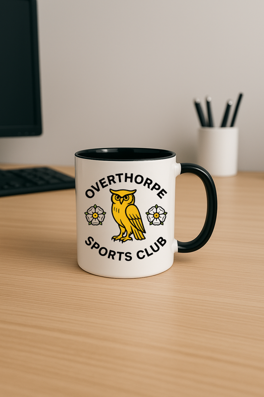Overthorpe Sports Club FC - Black Coloured Mug