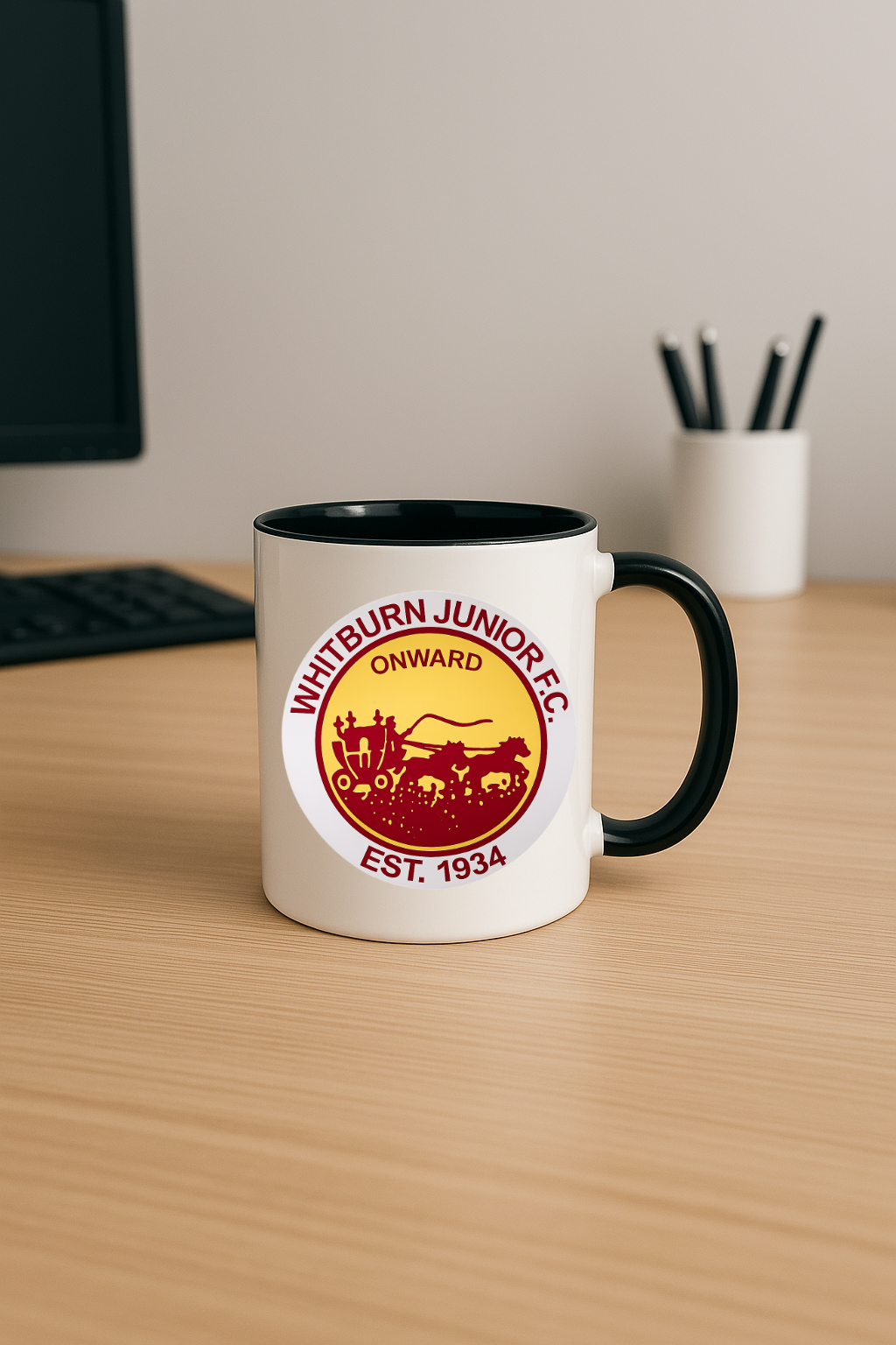 Whitburn Junior FC - Black Coloured Mug