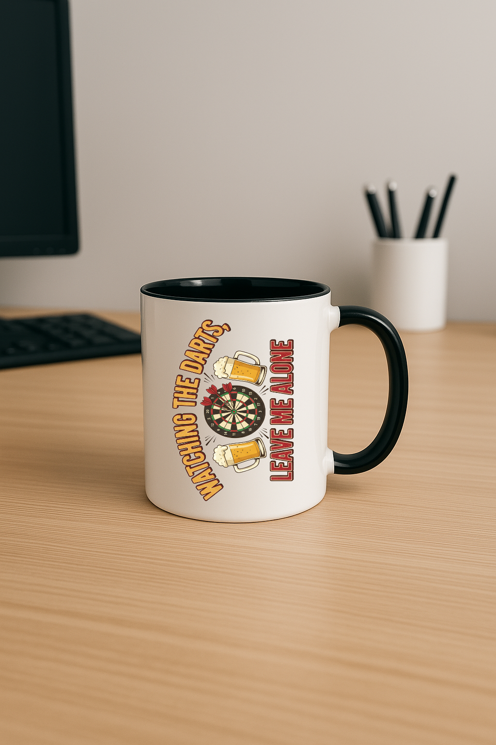 Watching The Darts - Mug - Design 2