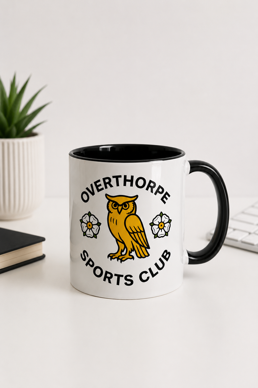 Overthorpe Sports Club FC - Black Coloured Mug