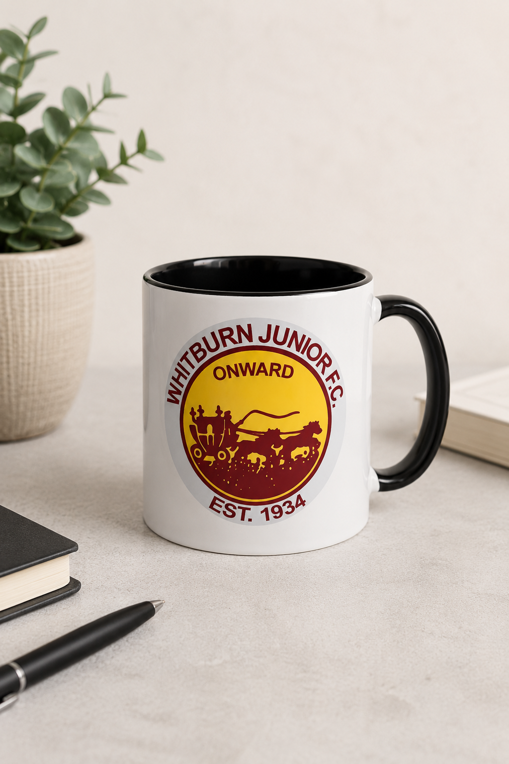 Whitburn Junior FC - Black Coloured Mug