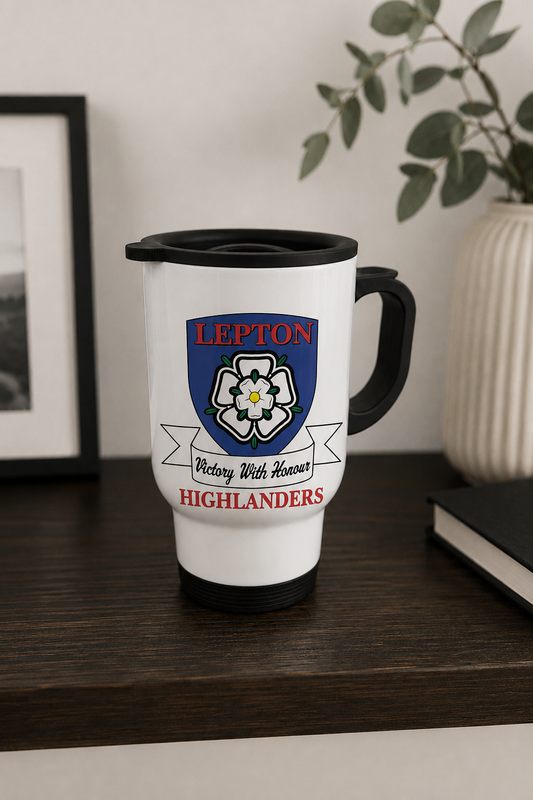 Lepton Highlanders FC, JFC, CC & SC - Travel Mug