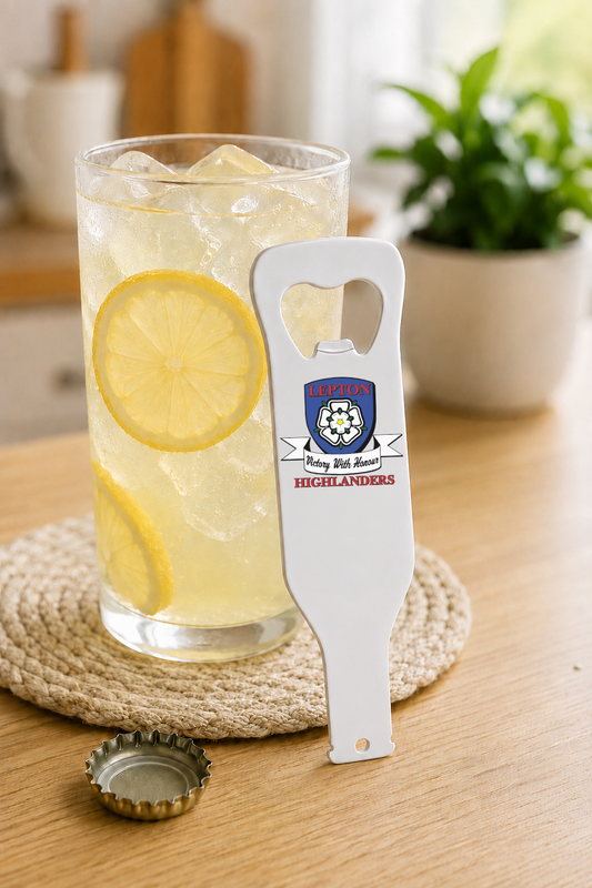 Lepton Highlanders FC, JFC, CC & SC - Bottle Opener - Beer Bottle Shaped