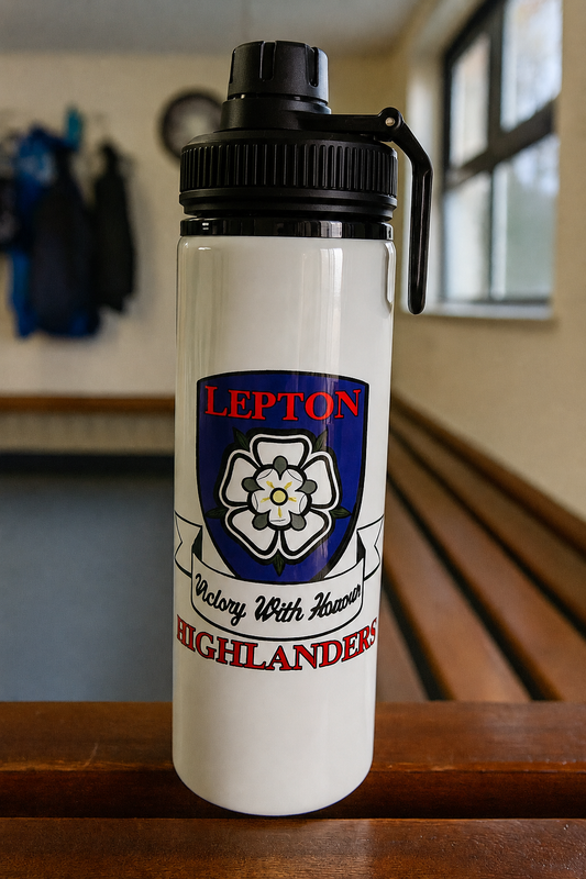 Lepton Highlanders FC, JFC, CC & SC - Water Bottle - Black
