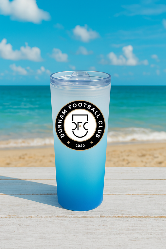 Durham FC - Sky Blue Frosted Glass Jar