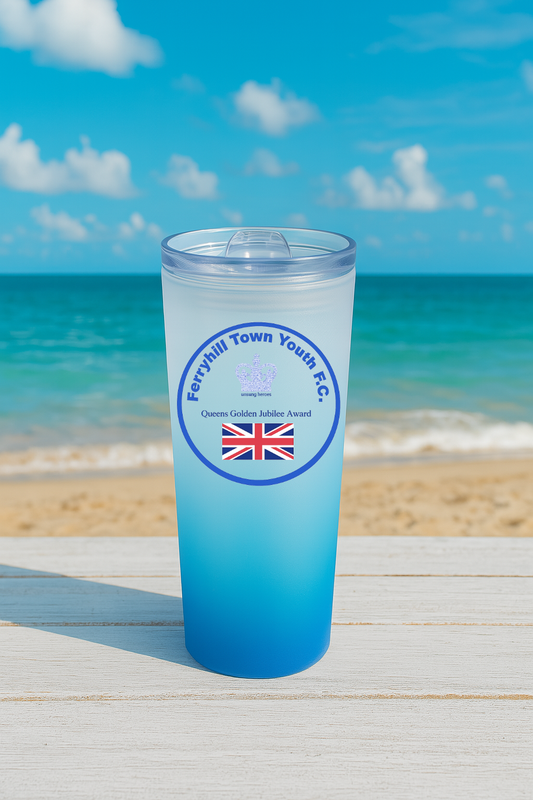 Ferryhill Town Youth FC - Sky Blue Frosted Glass Jar