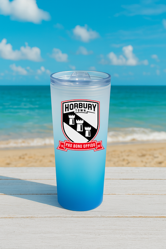 Horbury Town FC - Sky Blue Frosted Glass Jar
