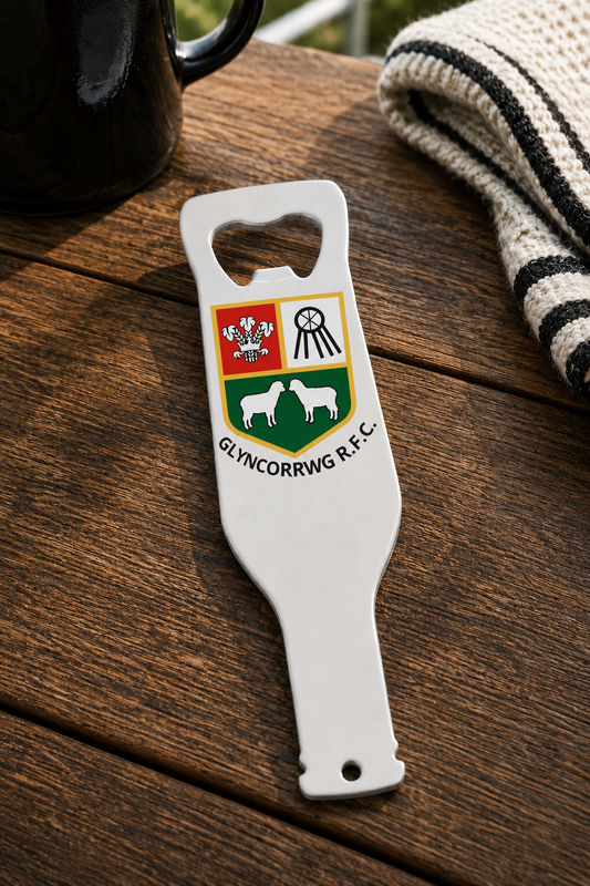 Glyncorrwg RFC - Bottle Opener - Beer Bottle Shaped
