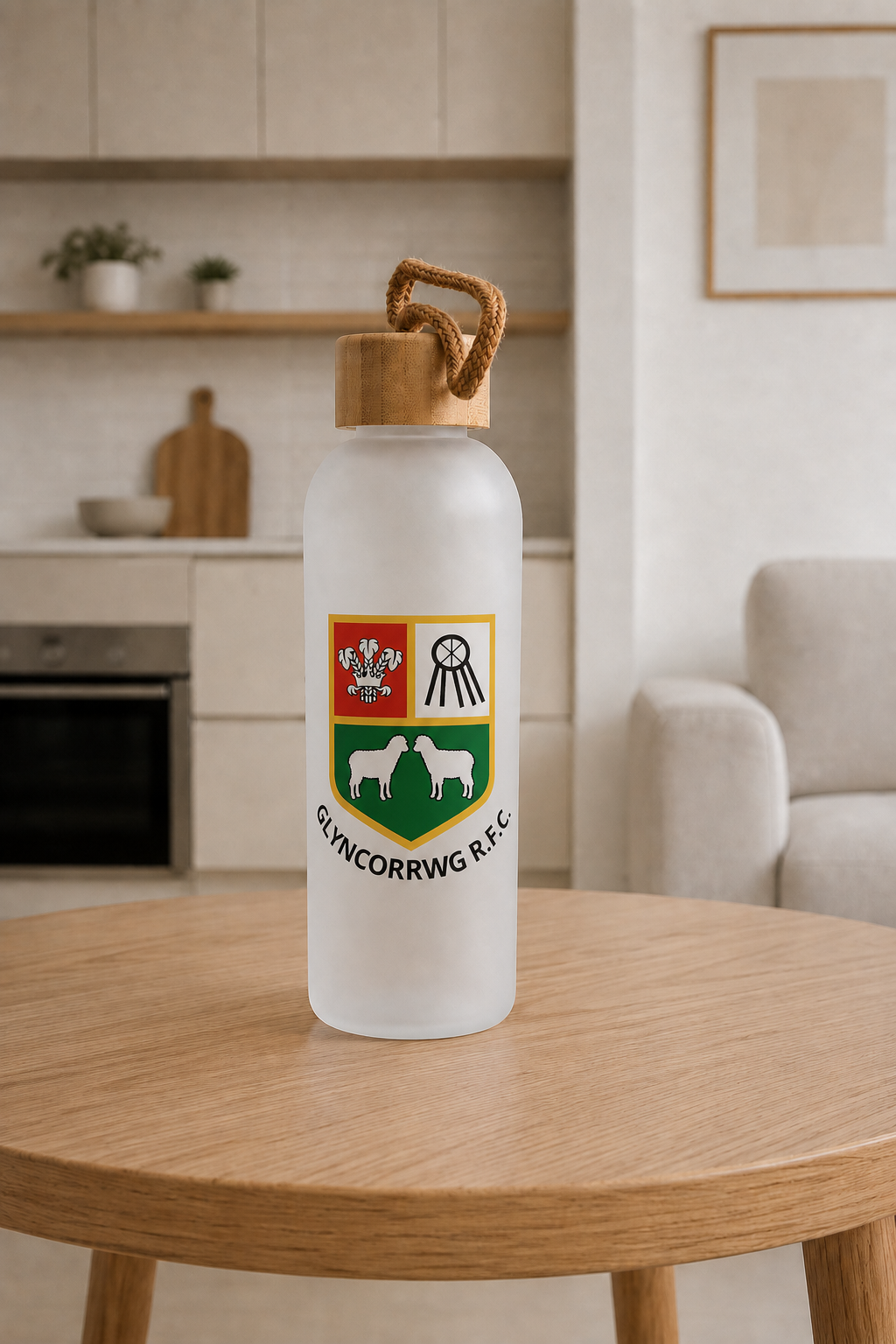 Glyncorrwg RFC - Bamboo Lid Frosted Glass Jar