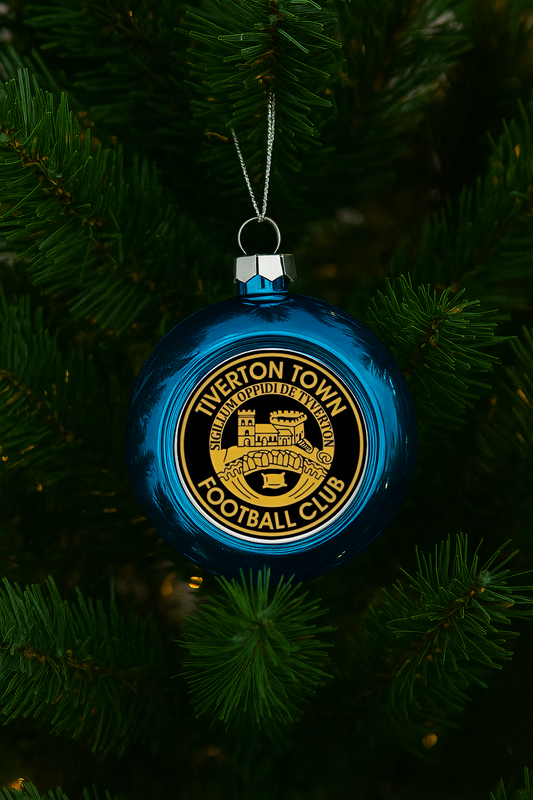 Tiverton Town Xmas Bauble - Blue