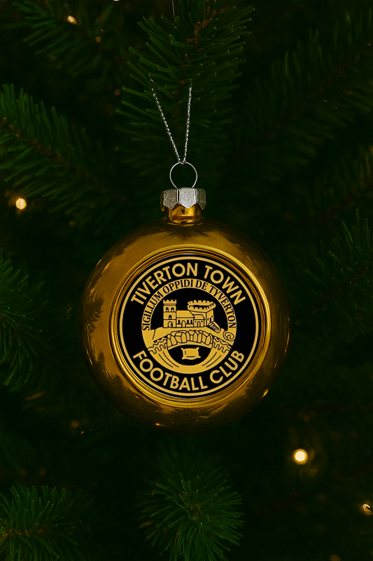 Tiverton Town Xmas Bauble - Gold