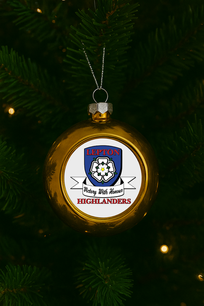 Lepton Highlanders FC, JFC, CC & SC Xmas Baubles - Box of 3