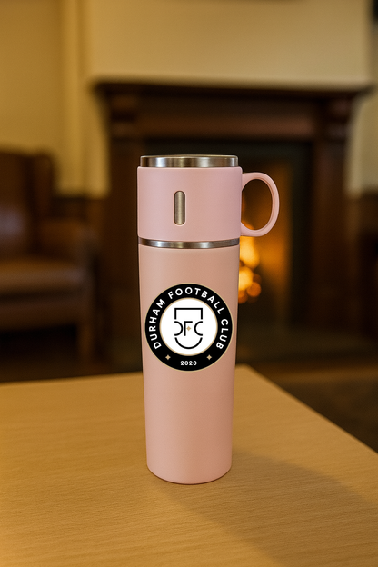 Durham FC - Thermos Flask With Cup Lid - Pink