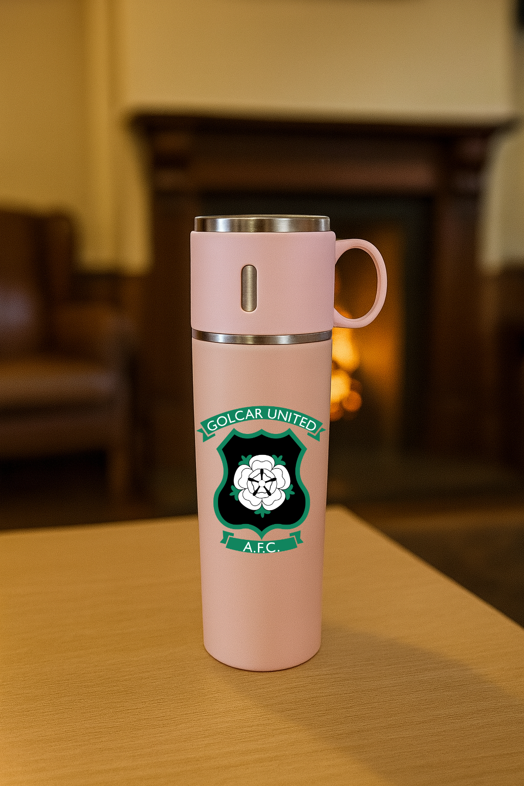 Golcar United FC - Thermos Flask With Cup Lid - Pink