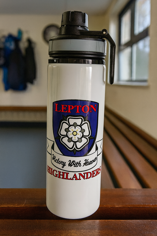 Lepton Highlanders FC, JFC, CC & SC - Water Bottle - Grey