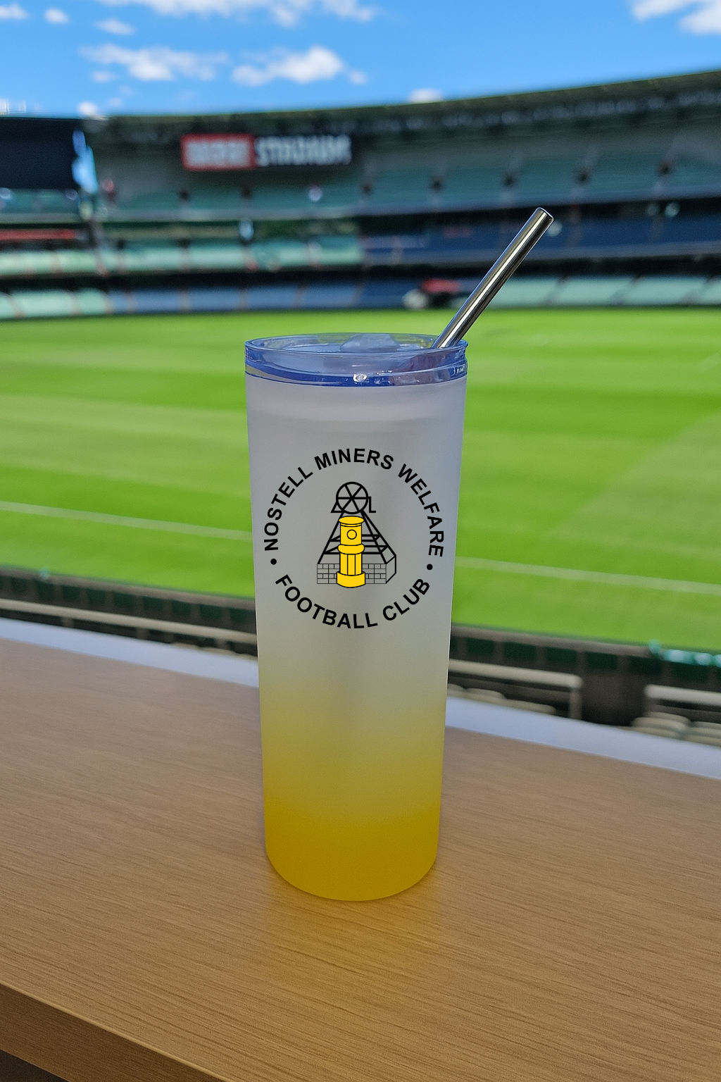 Nostell Miners Welfare FC - Yellow Frosted Glass Jar