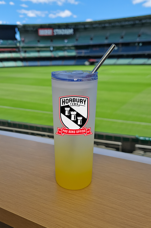Horbury Town FC - Yellow Frosted Glass Jar