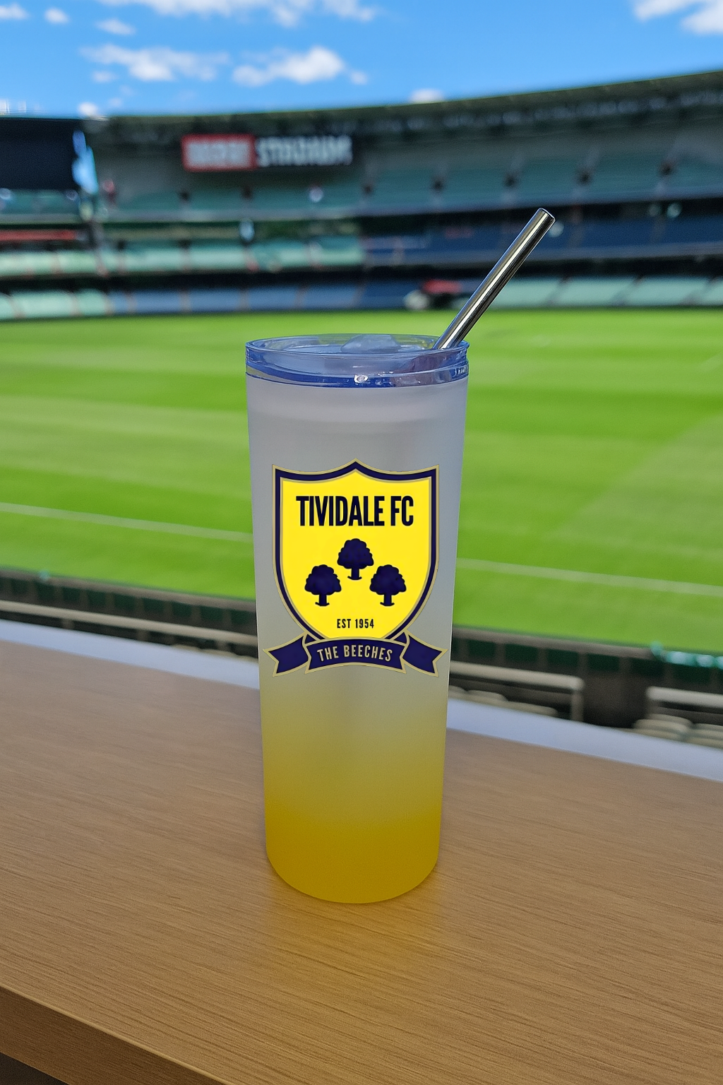 Tividale FC - Yellow Frosted Glass Jar