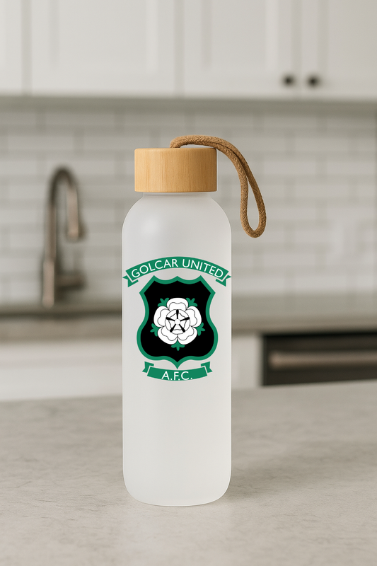 Golcar United FC - Bamboo Lid Frosted Glass Jar