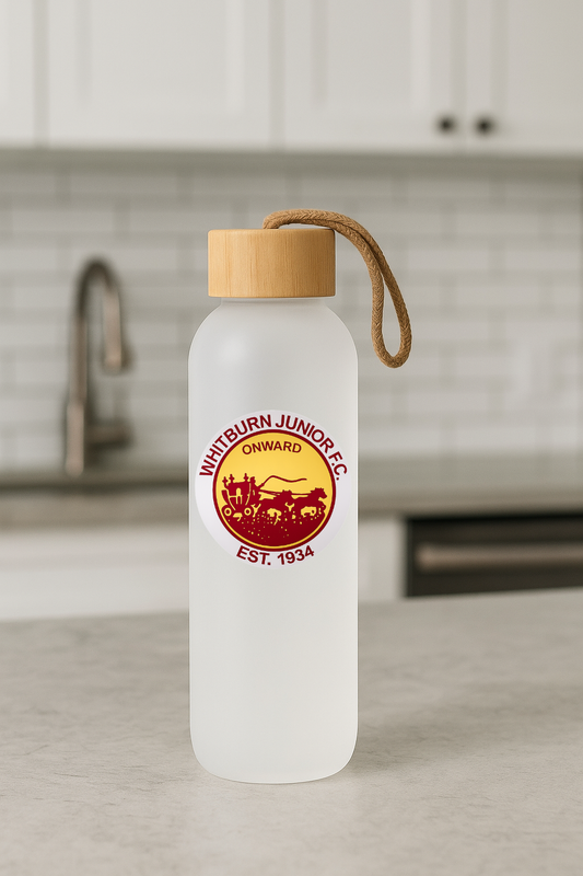Whitburn Junior FC - Bamboo Lid Frosted Glass Jar