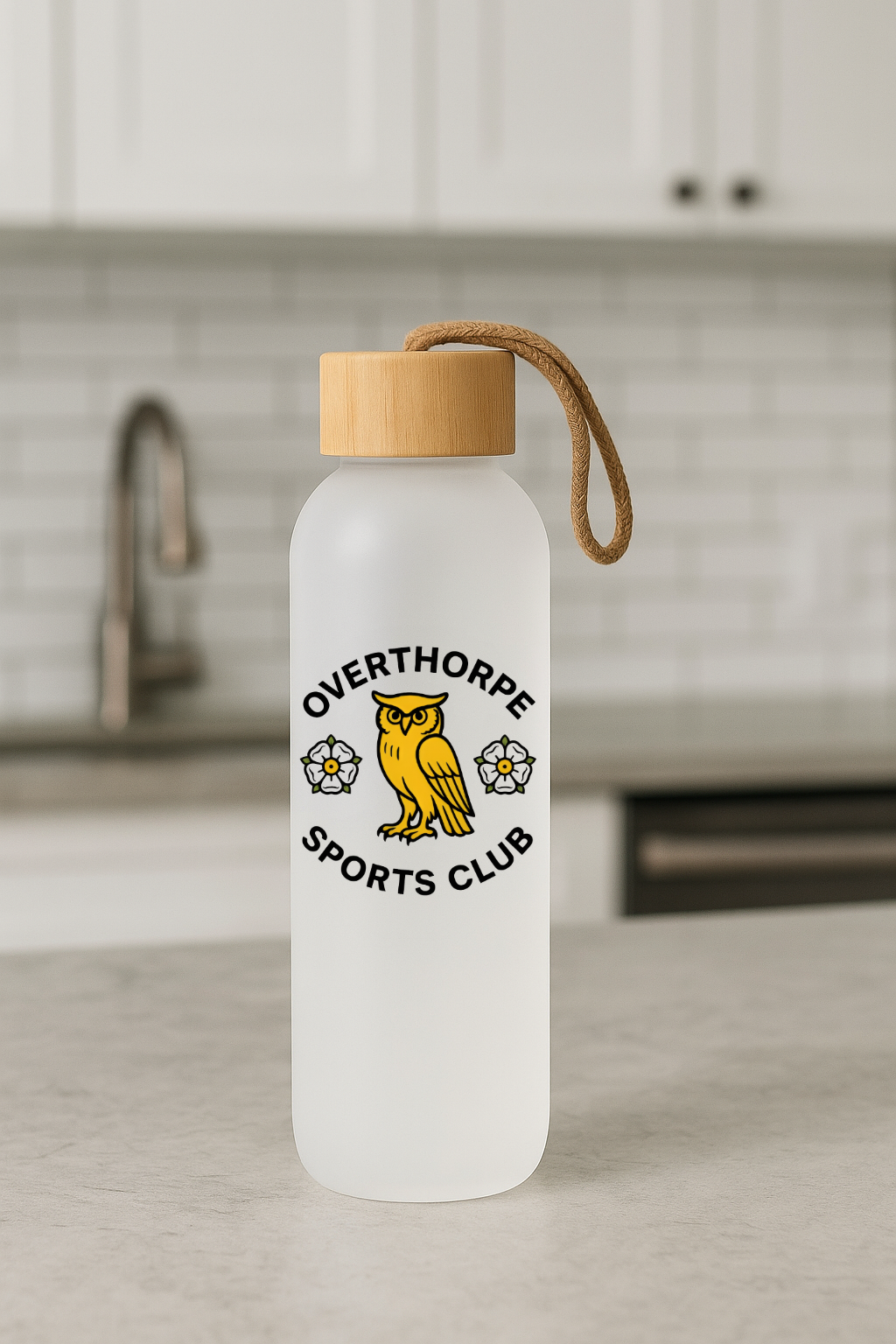 Overthorpe Sports Club FC - Bamboo Lid Frosted Glass Jar