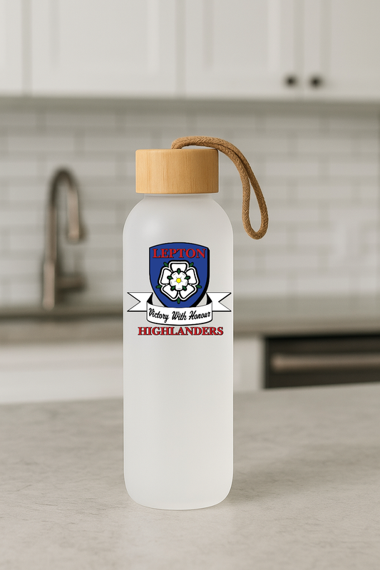 Lepton Highlanders FC, JFC, CC & SC - Bamboo Lid Frosted Glass Jar